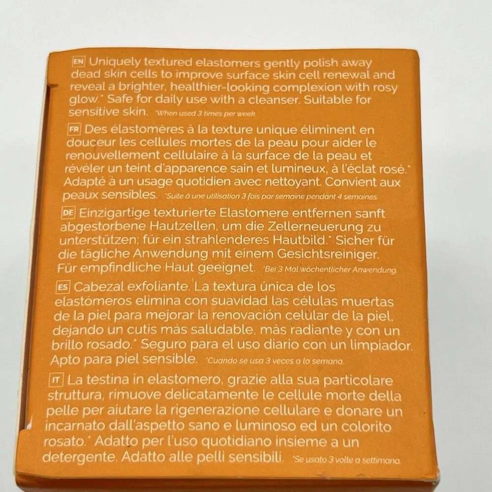 Clarisonic Sonic Exfoliator Retexture Refresh Replacement Brush Head Orange -NIB